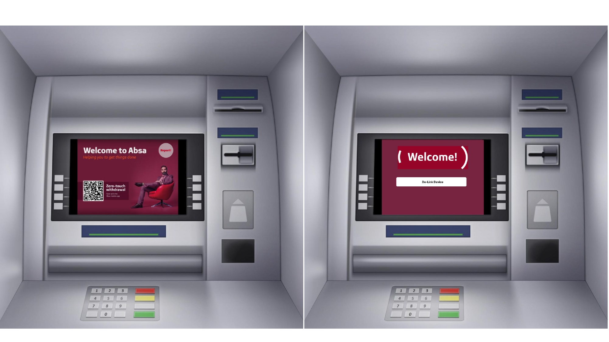 Delink Stolen Mobile Device — ATM — ATM welcome + De-Link Device entry