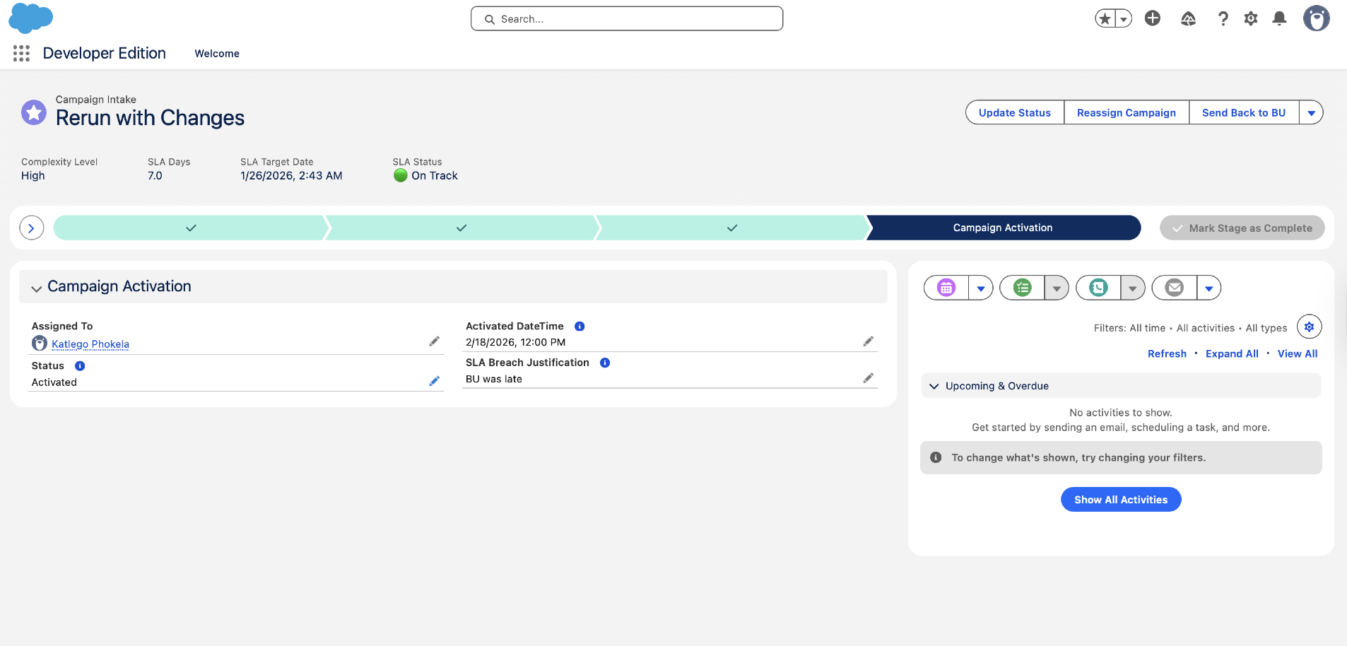 Campaign Activation Stage
