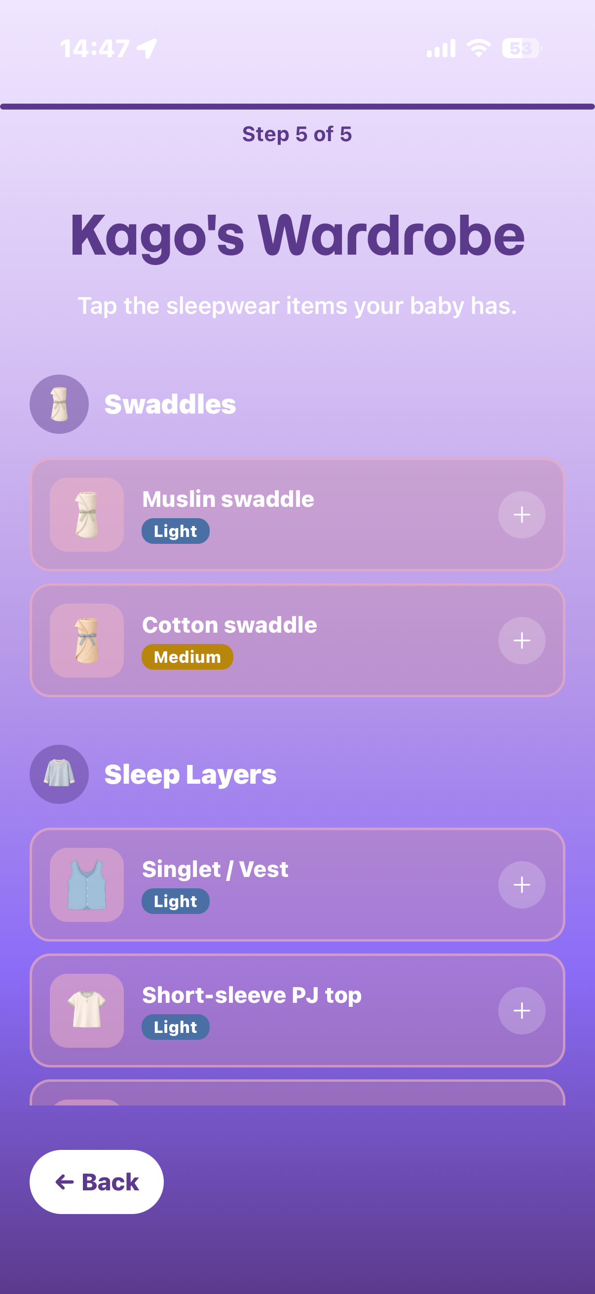 Wardrobe — Swaddles & Layers