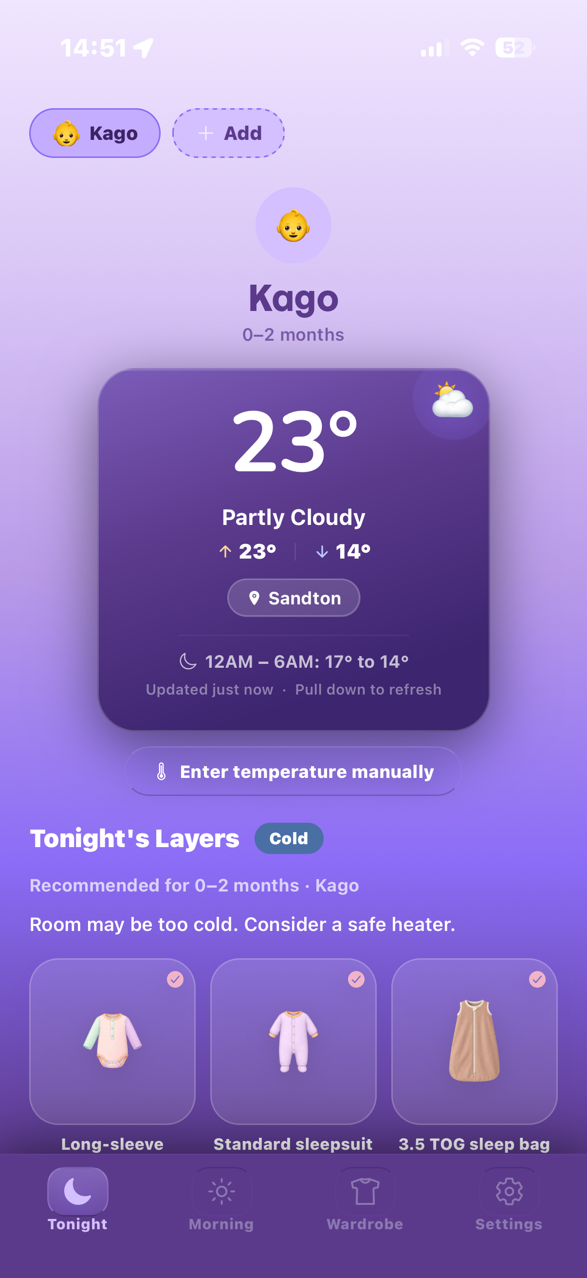 Tonight — Auto Weather