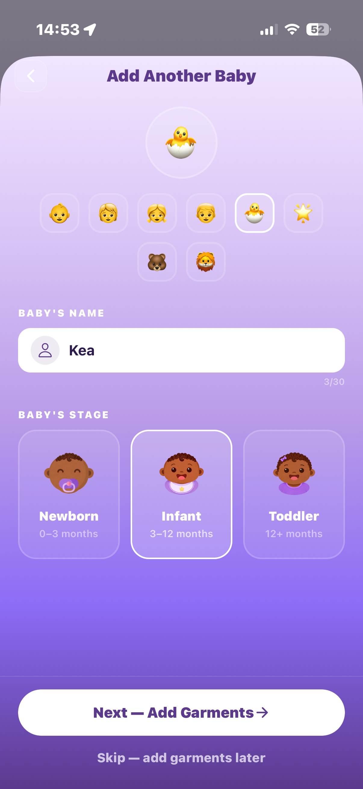Add Child — Filled